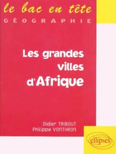 Les grandes villes d'Afrique - Didier Tribout - Livre