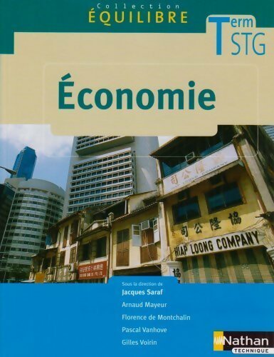 Economie Terminale STG - Jacques Saraf - Livre