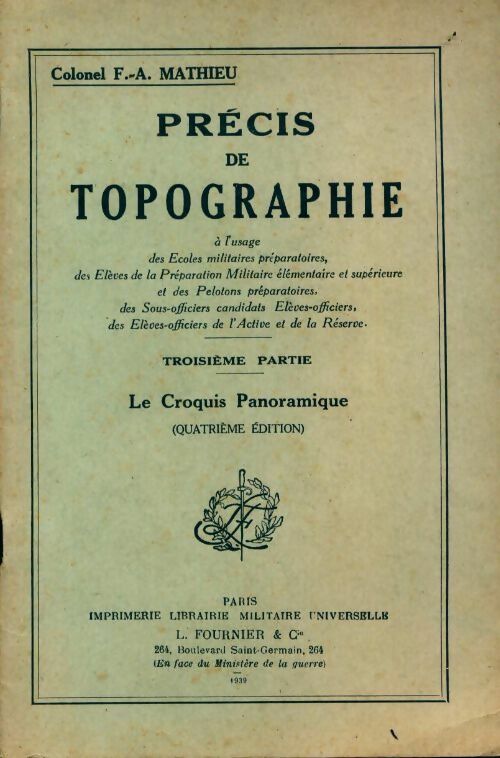Précis de topographie - F.-A. Mathieu - Livre