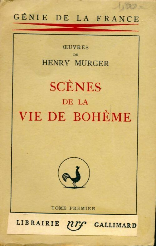 Scènes de la vie de Bohème Tome I - Henry Murger - Livre