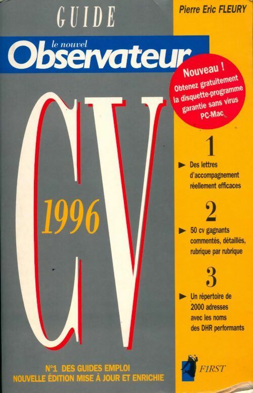Guide CV 1996 du Nouvel Observateur - Pierre Fleury - Livre