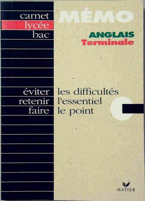 Anglais terminale - Nicole Nemni-Nataf - Livre