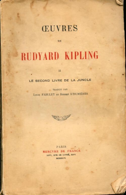 Oeuvres Tome II - Rudyard Kipling - Livre
