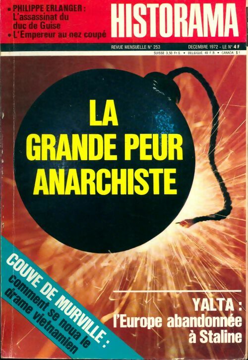 Historama n°253 : La grande peur anarchiste - Collectif - Livre