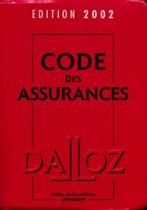 Code des assurances 2002 - Collectif - Livre