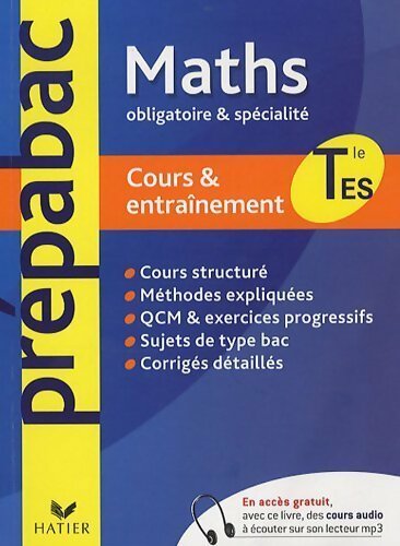 Mathématiques Terminale ES. Cours & entraînement - Michel Abadie - Livre