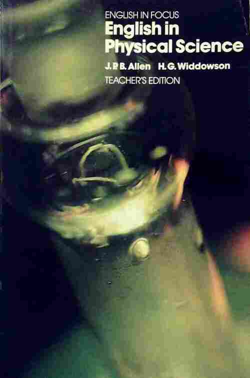 English in physical science - J.P.B. Allen, H.G. Widdowson - Livre