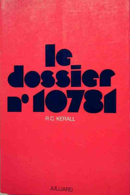 Le dossier n°10781 - Kerall R.C. - Livre