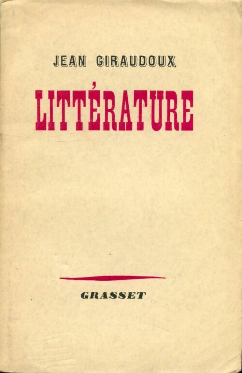 Littérature - Jean Giraudoux - Livre