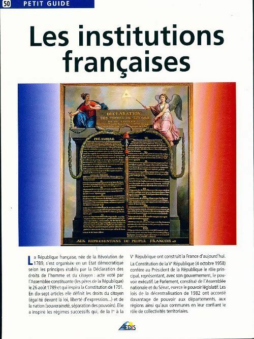 Les institutions françaises - Collectif - Livre