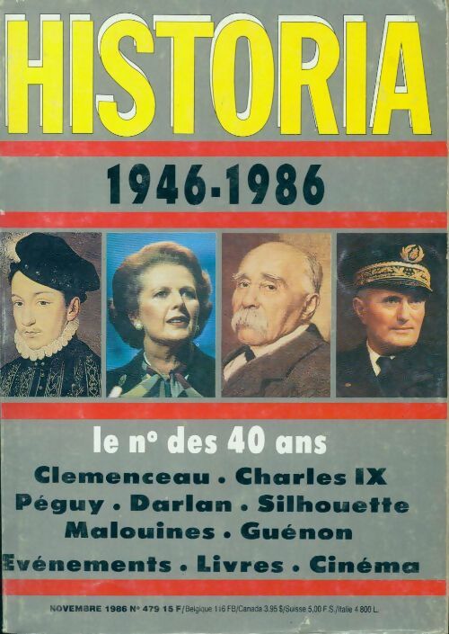 Historia n°479 : 1946-1986, le n° des 40 ans - Collectif - Livre