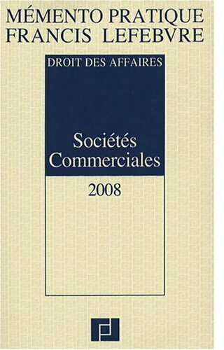 Sociétés commerciales 2008 - Anne Charvériat - Livre