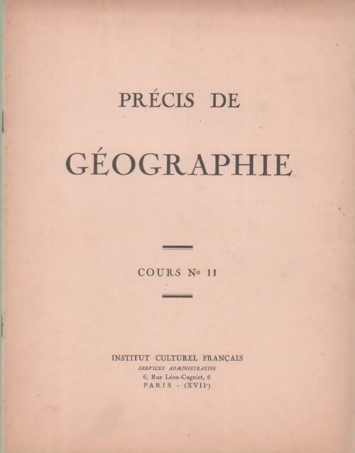 Précis de géographie - Collectif - Livre