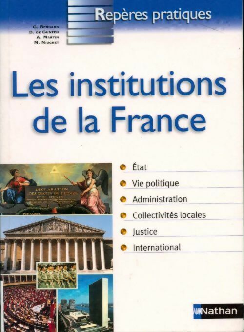 Les institutions de la France - B. De Gunten - Livre
