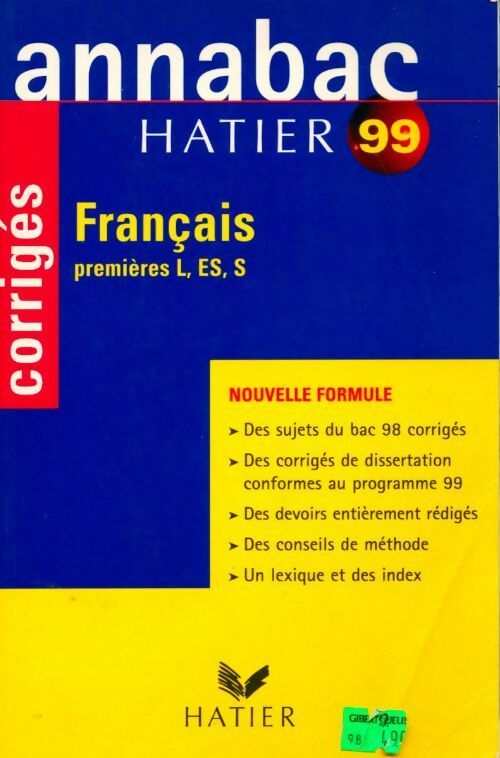Français 1ére L/ES/S sujets et corrigés 199 - Sylvie Azerad - Livre