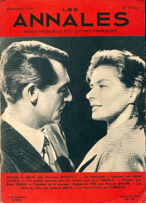 Les annales n°98 : Autorité et liberté Bidault / ... - Collectif - Livre