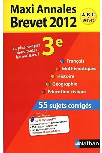 Maxi annales brevet 2012 - Carole Feugère - Livre