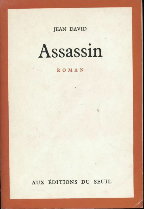 Assassin - Jean David - Livre