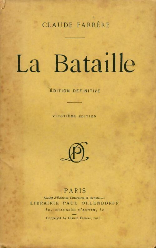 La bataille - Claude Farrère - Livre
