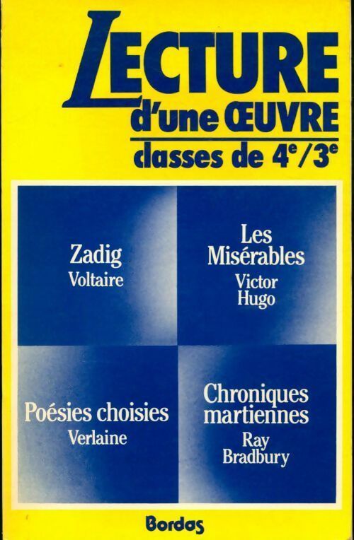 Lecture d'une oeuvre 4e/3e - Collectif - Livre