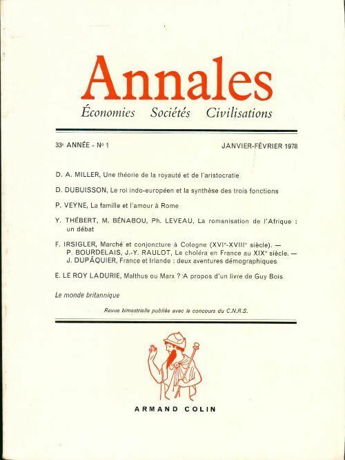 Annales 37e année n°1 - Collectif - Livre