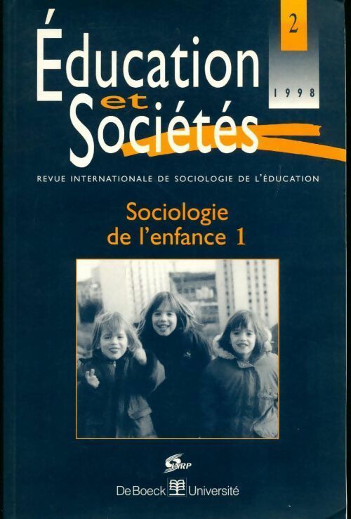 Sociologie de l'enfance 1 n°1998/2 - Collectif - Livre
