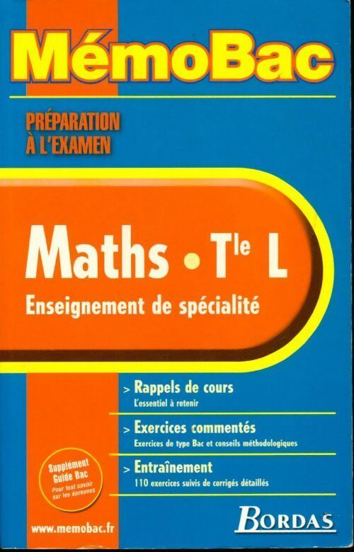 Maths Terminales L. Préparation à l'examen - Lionel Weinsanto - Livre
