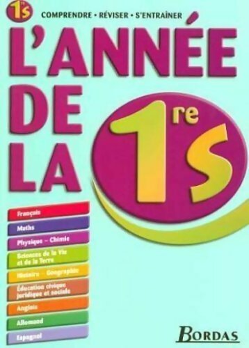 L'année de la 1ère S - Sophie Pailloux-Riggi - Livre