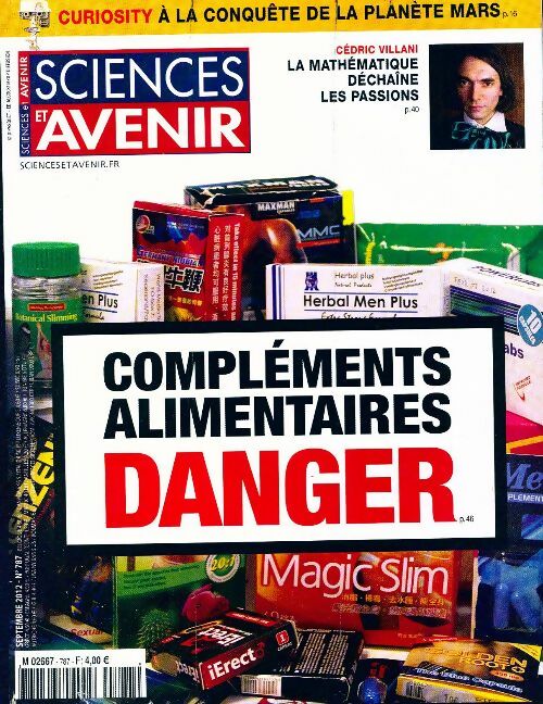 Sciences et avenir n°787 : Compléments alimentaires, Danger - Collectif - Livre