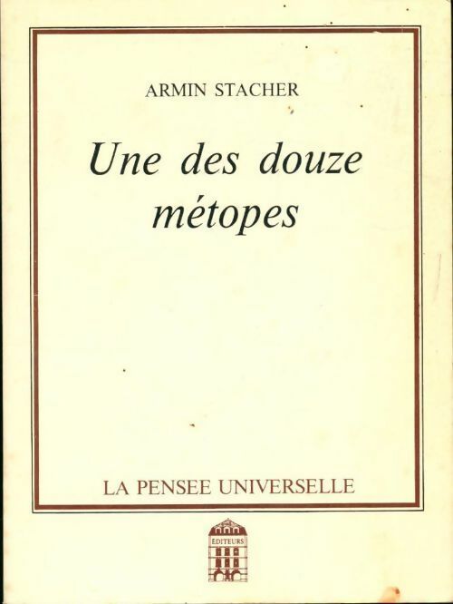 Une des douze métopes. - Armin Stacher - Livre