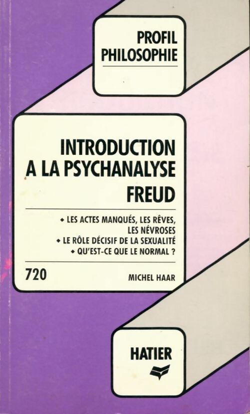 Introduction à la psychanalyse - Sigmund Freud - Livre