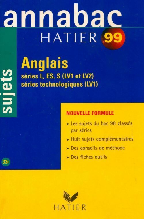 Anglais Terminales L, ES, S Sujets 99 - Collectif - Livre