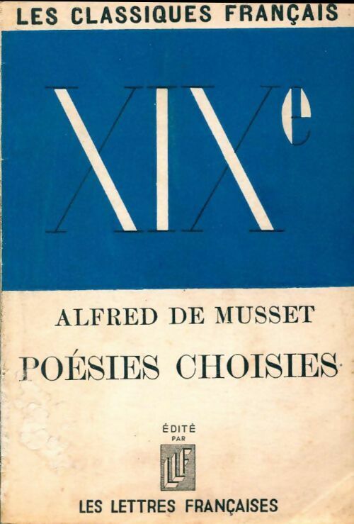 Poésies choisies - Alfred De Musset - Livre