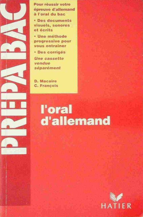 L'oral d'allemand - Dominique Macaire - Livre