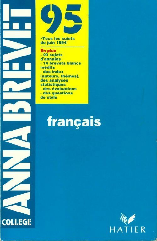 Français Brevet sujets 95 - Collectif - Livre