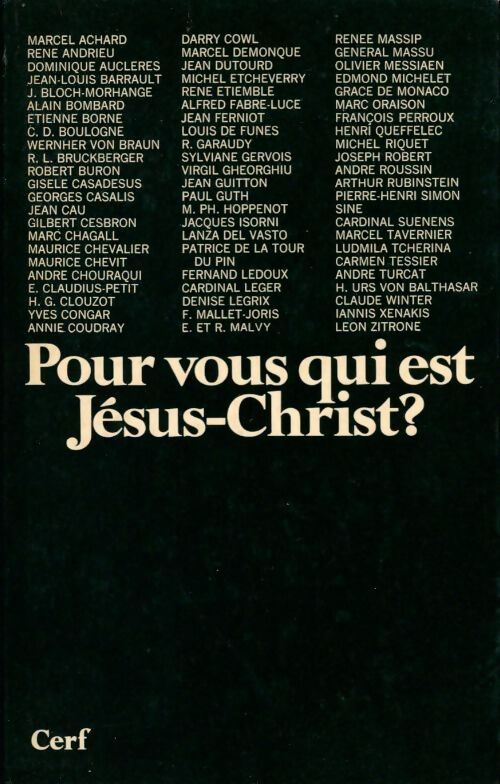 Pour vous, qui est Jésus-Christ ? - Max Thurian - Livre