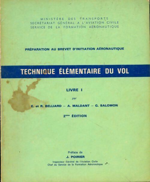 Technique élémentaire du vol Tome I - Collectif - Livre