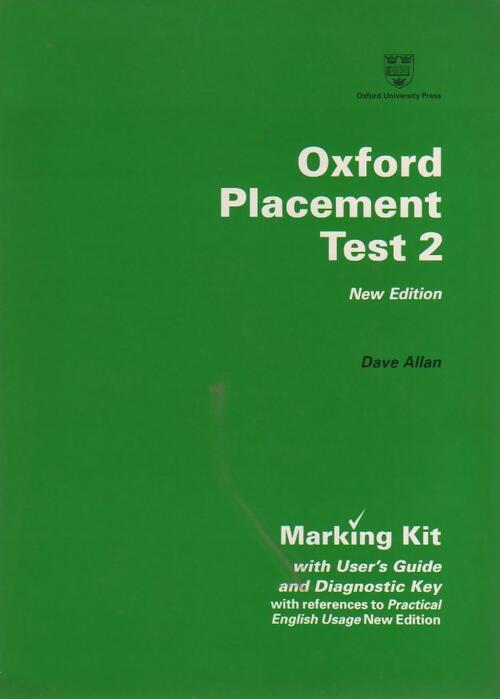 Oxford placement test 2. Marking kit - Dave Allan - Livre