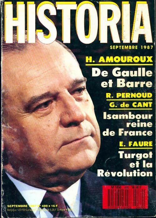 Historia n°489 :  De Gaulle et Barre / Isambour reine de France - Collectif - Livre