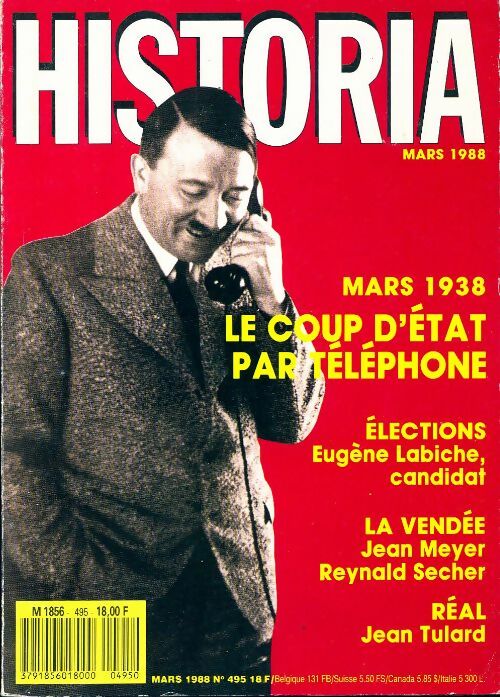 Historia n°495 : Mars 1938. Le coup d'Etat par téléphone - Collectif - Livre