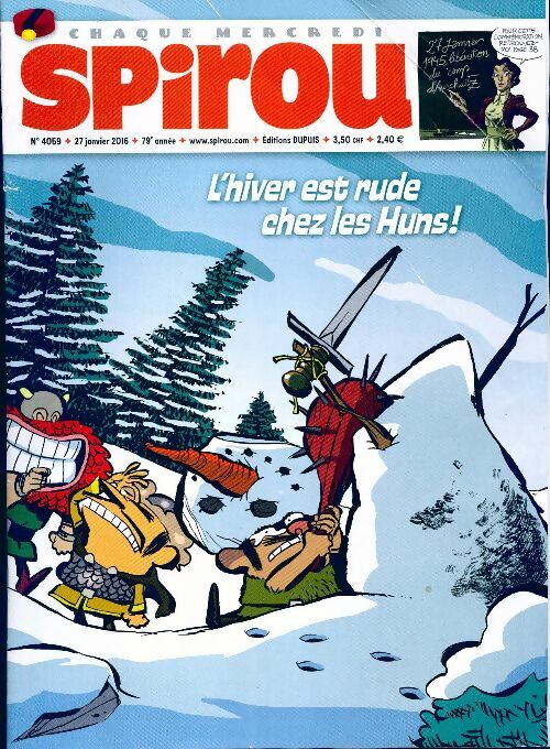 Spirou n°4059 : L'hiver est rude chez les Huns ! - Collectif - Livre