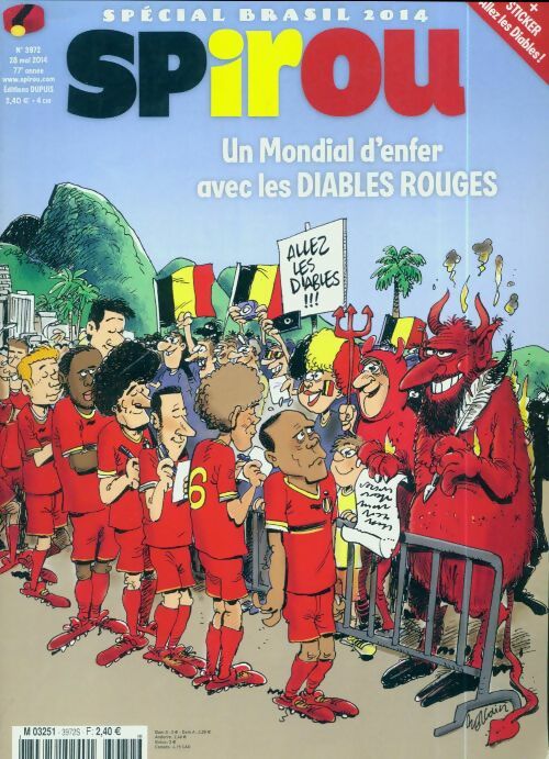 Spirou n°3972 : Un Mondial d'enfer avec les diables rouges - Collectif - Livre