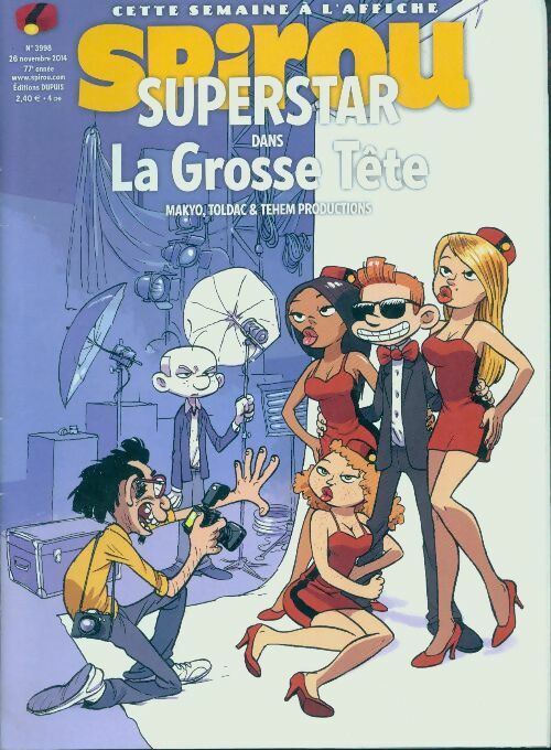 Spirou n°3998 : Superstar dans la grosse tête - Collectif - Livre