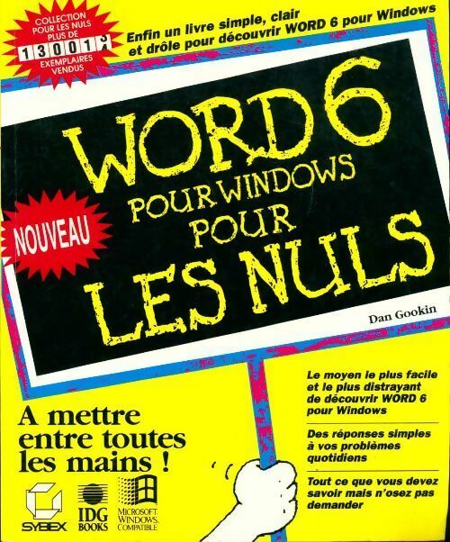 Word 6 pour windows pour les nuls - Dan Gookin - Livre