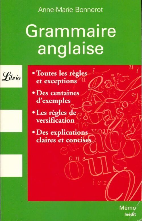 Grammaire anglaise - Anne-Marie Bonnerot - Livre