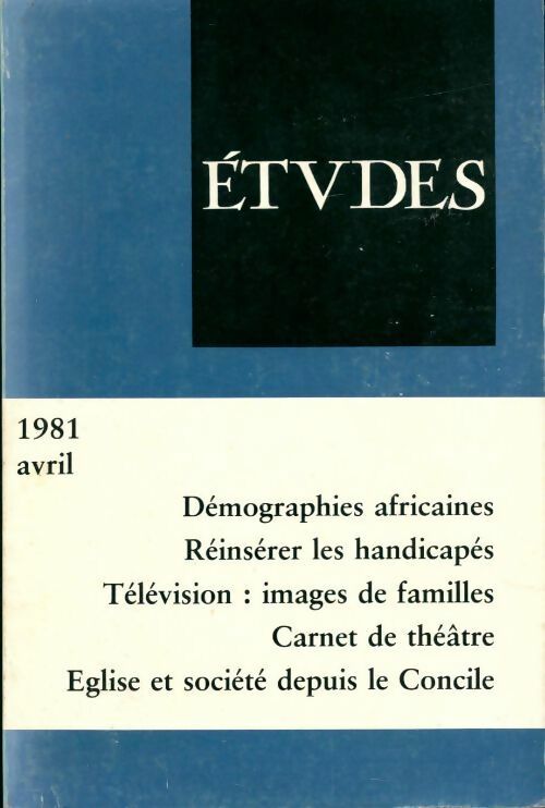 Etudes Avril 1981 - Collectif - Livre