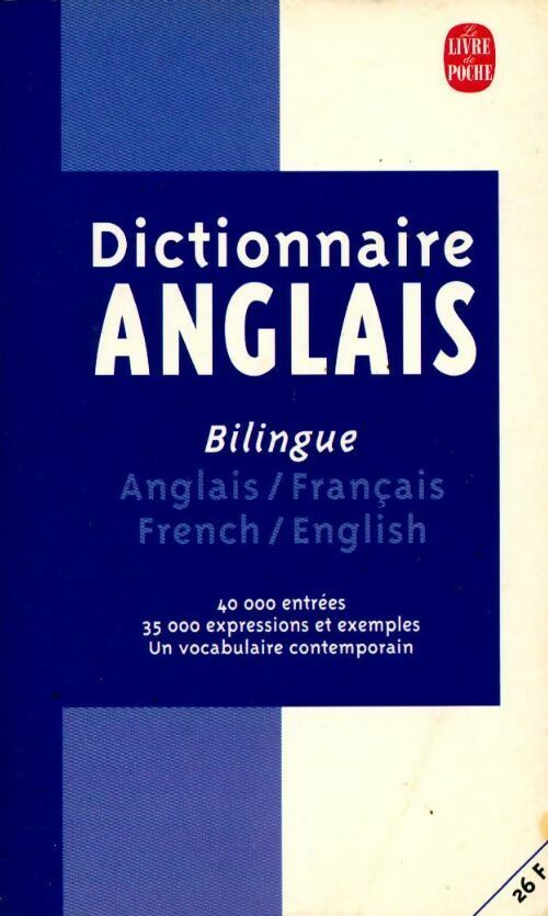 Dictionnaire anglais bilingue - Inconnu - Livre