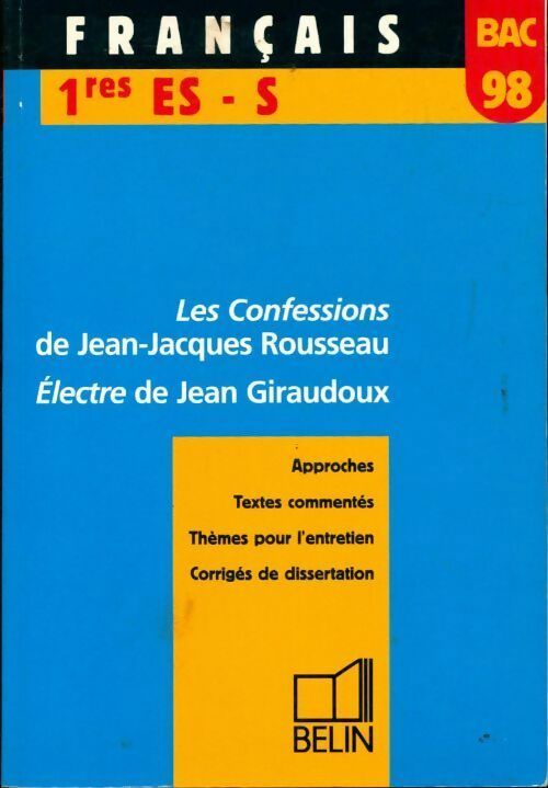 Français 1ères ES, S 1998 - Christophe Hardy - Livre
