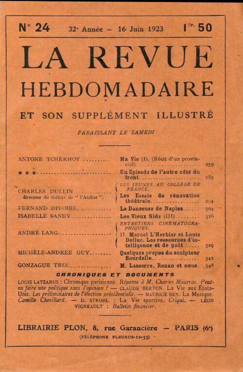 La revue hebdomadaire 32e année n°24 - Collectif - Livre