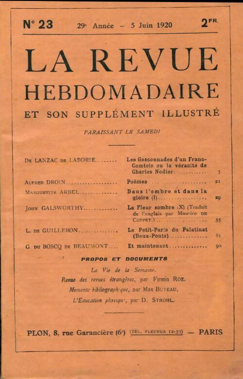 La revue hebdomadaire 29e année n°23 - Collectif - Livre